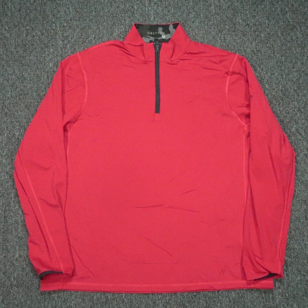Greyson‎ Pullover Mens Extra Large Red Tate Performance Quarter Zip XL